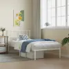 vidaXL fehér fém ágykeret fejtámlával 100x190 cm