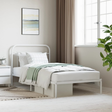 vidaXL fehér fém ágykeret fejtámlával 100x200 cm ágy és ágykellék
