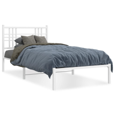 vidaXL fehér fém ágykeret fejtámlával 100x200 cm ágy és ágykellék