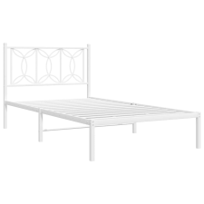 vidaXL fehér fém ágykeret fejtámlával 100x200 cm ágy és ágykellék