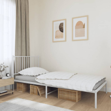 vidaXL fehér fém ágykeret fejtámlával 100x200 cm ágy és ágykellék