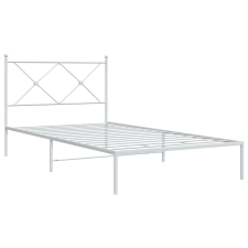 vidaXL fehér fém ágykeret fejtámlával 100x200 cm (376546) ágy és ágykellék