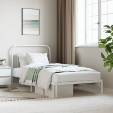 vidaXL fehér fém ágykeret fejtámlával 107x203 cm ágy és ágykellék