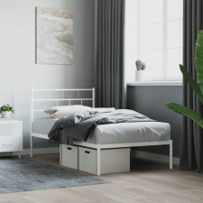 vidaXL fehér fém ágykeret fejtámlával 107x203 cm ágy és ágykellék