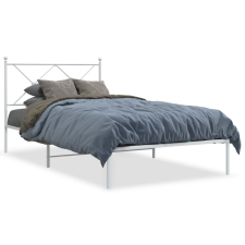 vidaXL fehér fém ágykeret fejtámlával 107x203 cm ágy és ágykellék