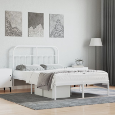 vidaXL fehér fém ágykeret fejtámlával 120 x 200 cm ágy és ágykellék