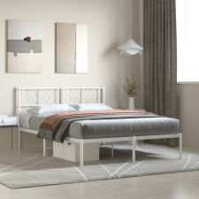 vidaXL fehér fém ágykeret fejtámlával 120x190 cm ágy és ágykellék