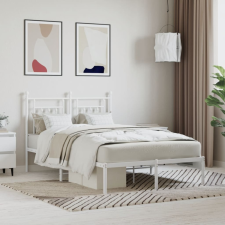 vidaXL fehér fém ágykeret fejtámlával 120x190 cm ágy és ágykellék