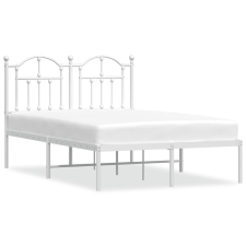 vidaXL fehér fém ágykeret fejtámlával 120x190 cm (353485) ágy és ágykellék