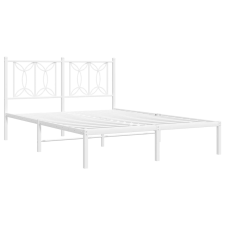 vidaXL fehér fém ágykeret fejtámlával 135 x 190 cm ágy és ágykellék