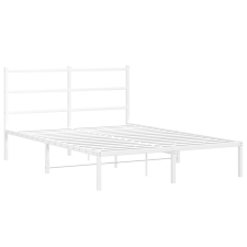 vidaXL fehér fém ágykeret fejtámlával 135 x 190 cm (355413) ágy és ágykellék