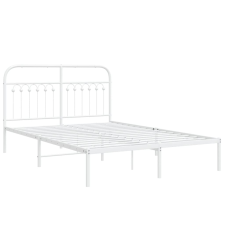 vidaXL fehér fém ágykeret fejtámlával 140 x 190 cm ágy és ágykellék