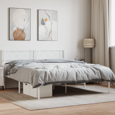 vidaXL fehér fém ágykeret fejtámlával 140 x 200 cm ágy és ágykellék