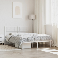 vidaXL fehér fém ágykeret fejtámlával 150 x 200 cm ágy és ágykellék
