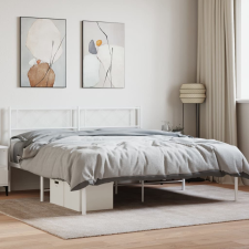 vidaXL fehér fém ágykeret fejtámlával 160 x 200 cm ágy és ágykellék