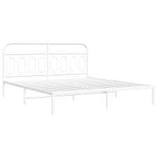 vidaXL fehér fém ágykeret fejtámlával 160 x 200 cm ágy és ágykellék