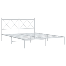 vidaXL fehér fém ágykeret fejtámlával 160 x 200 cm (376554) ágy és ágykellék