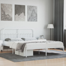 vidaXL fehér fém ágykeret fejtámlával 180 x 200 cm ágy és ágykellék
