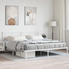 vidaXL fehér fém ágykeret fejtámlával 180 x 200 cm ágy és ágykellék