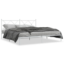 vidaXL fehér fém ágykeret fejtámlával 180 x 200 cm ágy és ágykellék