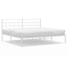 vidaXL fehér fém ágykeret fejtámlával 180 x 200 cm (355712) ágy és ágykellék