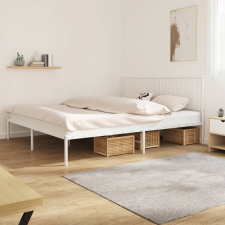 vidaXL Fehér fém ágykeret fejtámlával 183 x 213 cm ágy és ágykellék