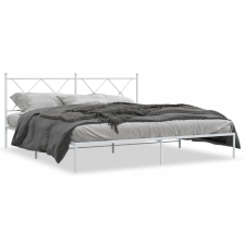 vidaXL fehér fém ágykeret fejtámlával 183 x 213 cm ágy és ágykellék