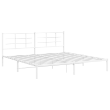 vidaXL fehér fém ágykeret fejtámlával 193 x 203 cm (355616) ágy és ágykellék