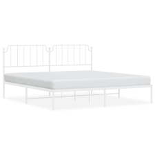 vidaXL fehér fém ágykeret fejtámlával 193 x 203 cm (373942) ágy és ágykellék