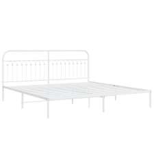vidaXL fehér fém ágykeret fejtámlával 200 x 200 cm ágy és ágykellék