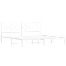 vidaXL fehér fém ágykeret fejtámlával 200 x 200 cm (376282) ágy és ágykellék