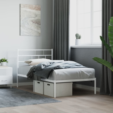 vidaXL fehér fém ágykeret fejtámlával 75 x 190 cm ágy és ágykellék