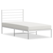 vidaXL fehér fém ágykeret fejtámlával 75 x 190 cm (352358) ágy és ágykellék