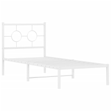 vidaXL fehér fém ágykeret fejtámlával 75 x 190 cm (376265) ágy és ágykellék