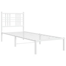 vidaXL fehér fém ágykeret fejtámlával 75 x 190 cm (376363) ágy és ágykellék