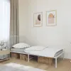 vidaXL fehér fém ágykeret fejtámlával 90x190 cm