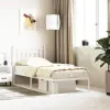 vidaXL fehér fém ágykeret fejtámlával 90x200 cm