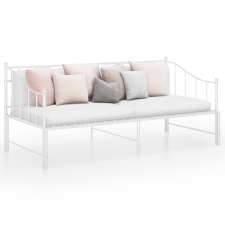 vidaXL fehér fém kihúzható kanapéágykeret 90 x 200 cm ágy és ágykellék