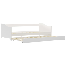 vidaXL fehér fenyőfa kihúzható kanapéágy keret 90 x 200 cm (283149) ágy és ágykellék