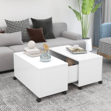 vidaXL fehér forgácslap dohányzóasztal 75 x 75 x 38 cm bútor