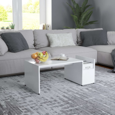 vidaXL Fehér forgácslap dohányzóasztal 90 x 45 x 35 cm bútor