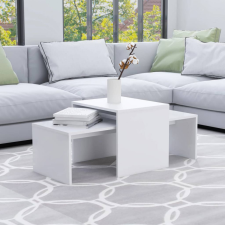 vidaXL Fehér forgácslap dohányzóasztal szett 100 x 48 x 40 cm bútor