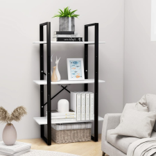 vidaXL fehér forgácslap és fém tárolópolc 60 x 30 x 105 cm bútor