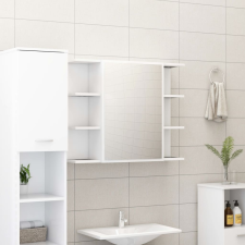 vidaXL fehér forgácslap fürdőszobai tükör 80 x 20,5 x 64 cm fürdőszoba bútor