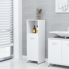 vidaXL fehér forgácslap fürdőszobaszekrény 30 x 30 x 95 cm fürdőszoba bútor