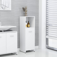 vidaXL fehér forgácslap fürdőszobaszekrény 30 x 30 x 95 cm fürdőszoba bútor