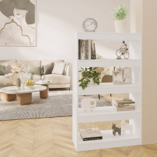 vidaXL fehér forgácslap könyvszekrény/térelválasztó 80 x 30 x 135 cm bútor