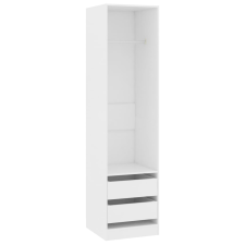 vidaXL fehér forgácslap ruhásszekrény fiókokkal 50 x 50 x 200 cm (800612) bútor