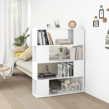 vidaXL fehér forgácslap térelválasztó könyvszekrény 100 x 24 x 124 cm bútor