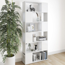 vidaXL fehér forgácslap térelválasztó könyvszekrény 80 x 24 x 186 cm bútor